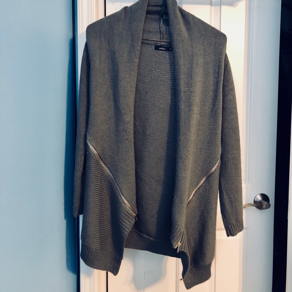 LF cardigan with zipper detail